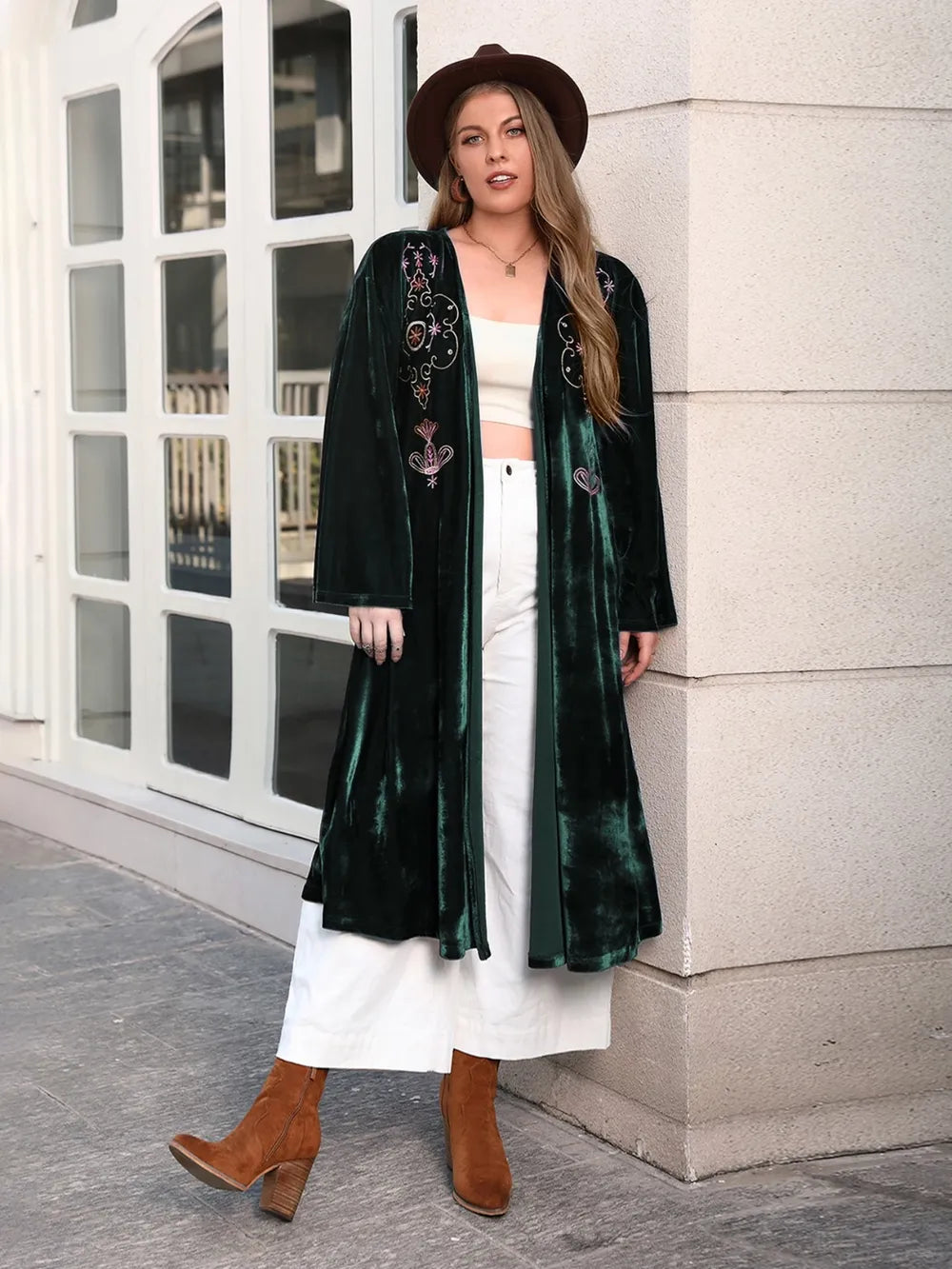 She Wears Glory™ Covered in Grace Plus Size Printed Cardigan - She Wears Glory Beverly Hills