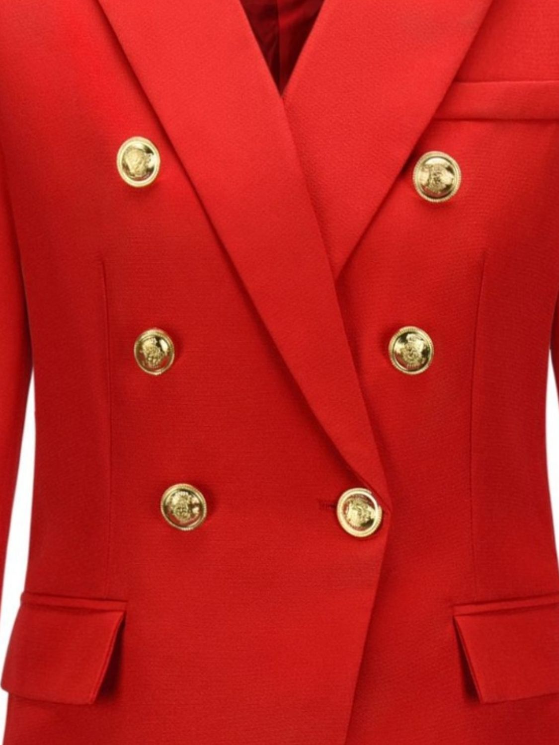 She Wears Glory “Established in Grace” Lapel Collar Buttoned Blazer - She Wears Glory Beverly Hills