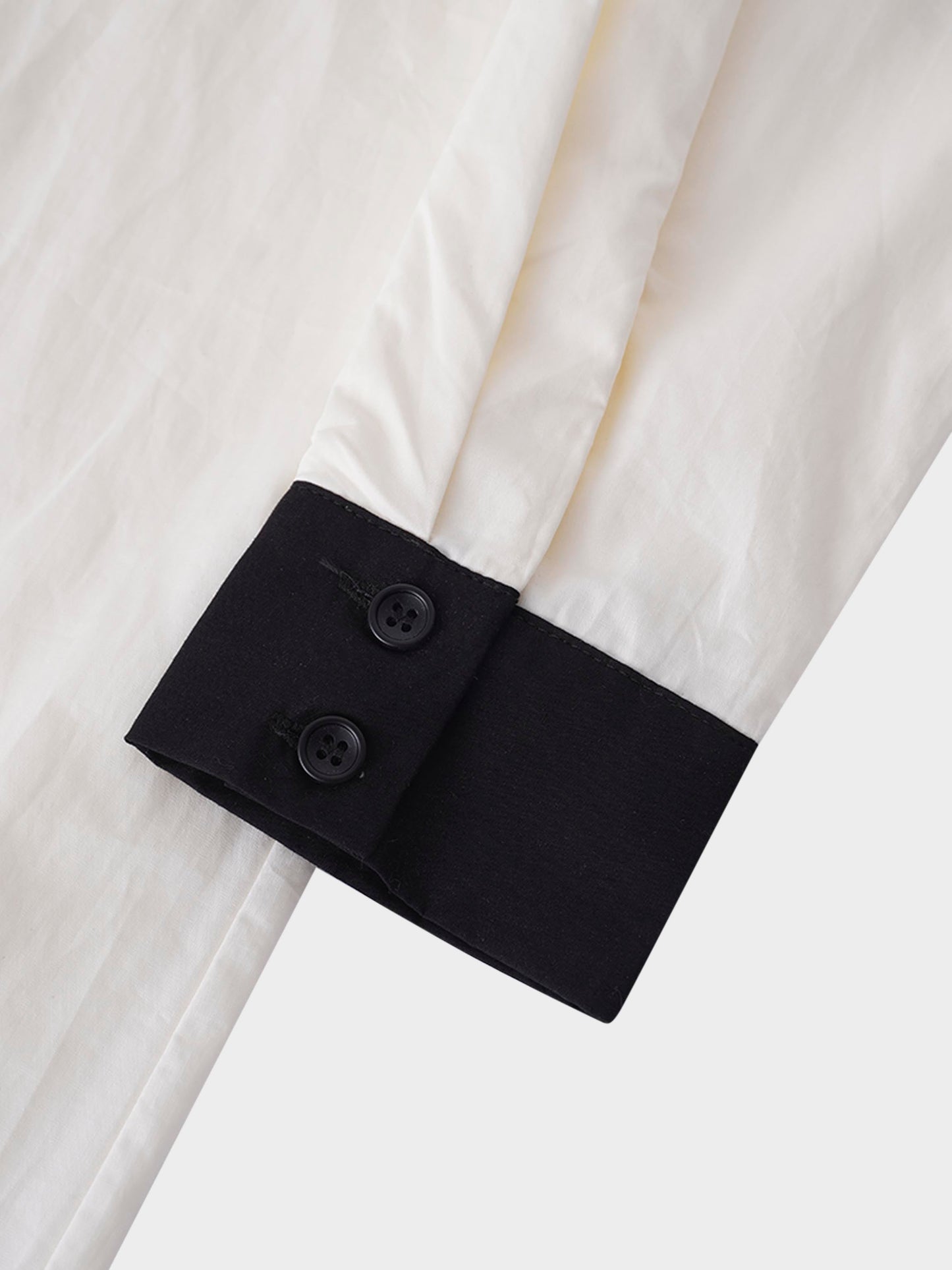 Long Button Down Shirtdress-Black Trimmed-4