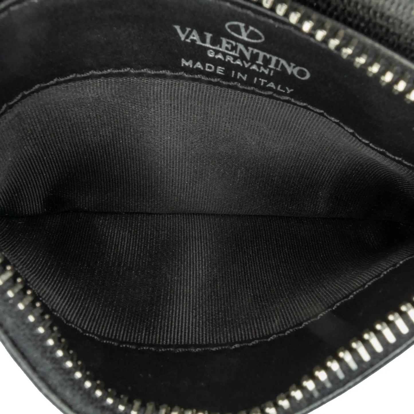 Valentino Leather VLTN Zip Card Holder