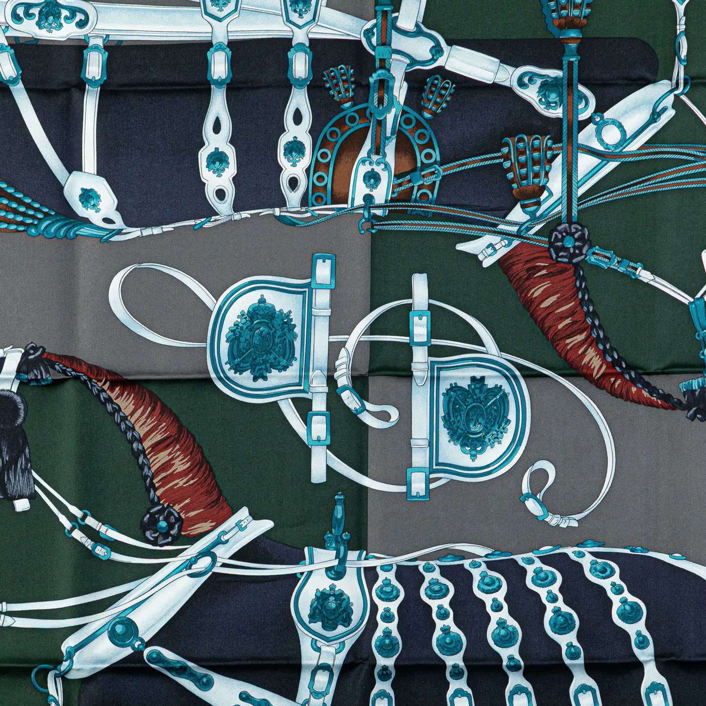 Hermès Harnais De Cour Silk Scarf