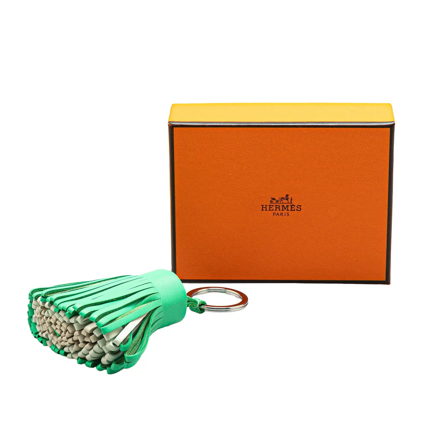 Hermès Bicolor Milo Lambskin Carmen Key Ring