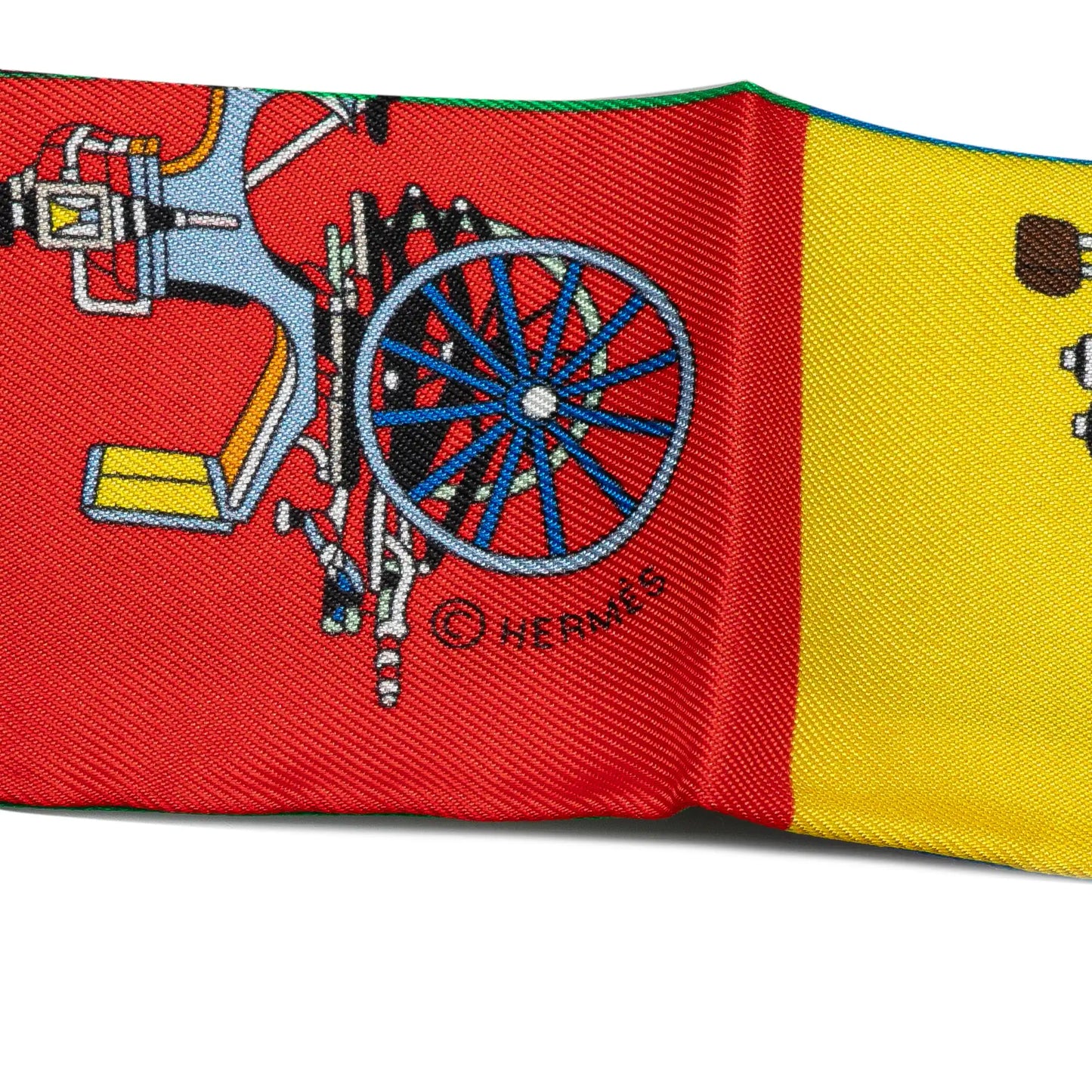 Hermès Voitures Exquises Twilly Silk Scarf