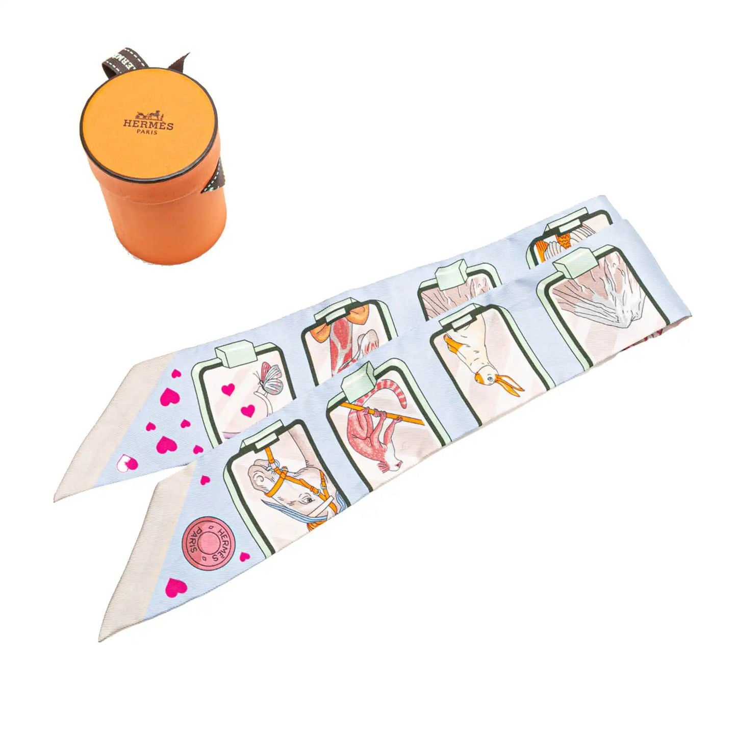 Hermès Story Silk Twilly Scarf