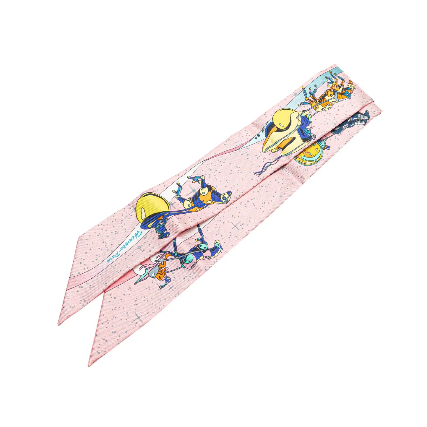 Hermès Space Derby Twilly Silk Scarf