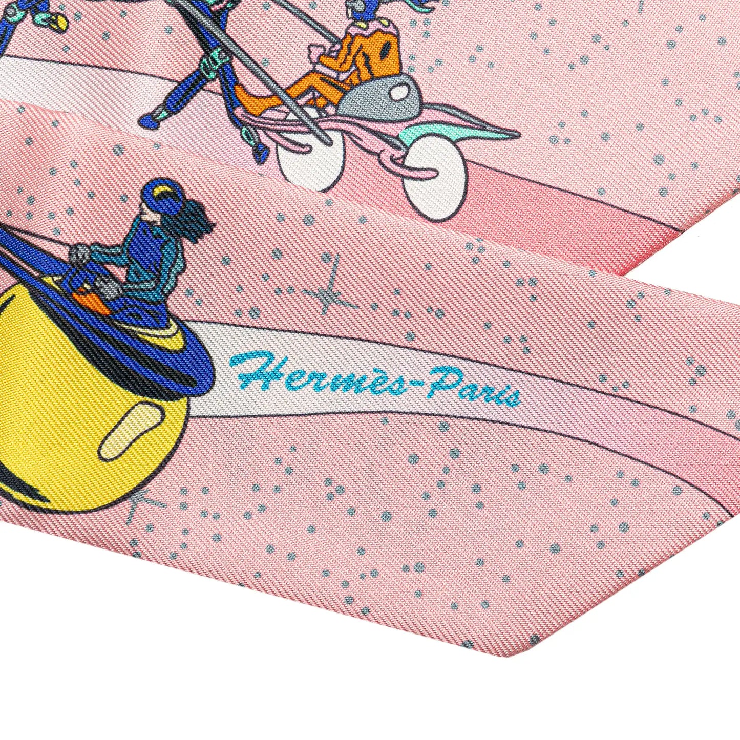 Hermès Space Derby Twilly Silk Scarf