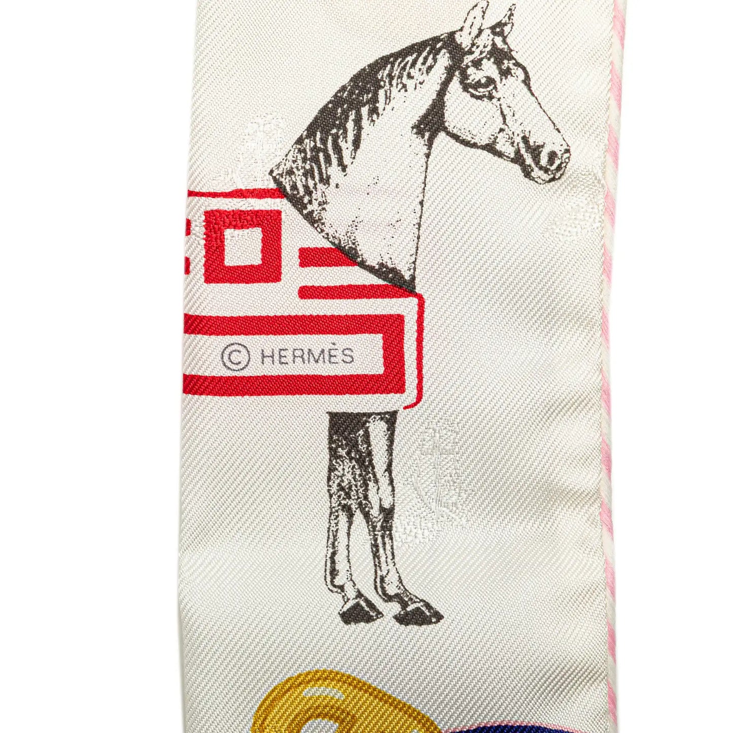 Hermès Garde Robe Pop Charms Twilly Silk Scarf