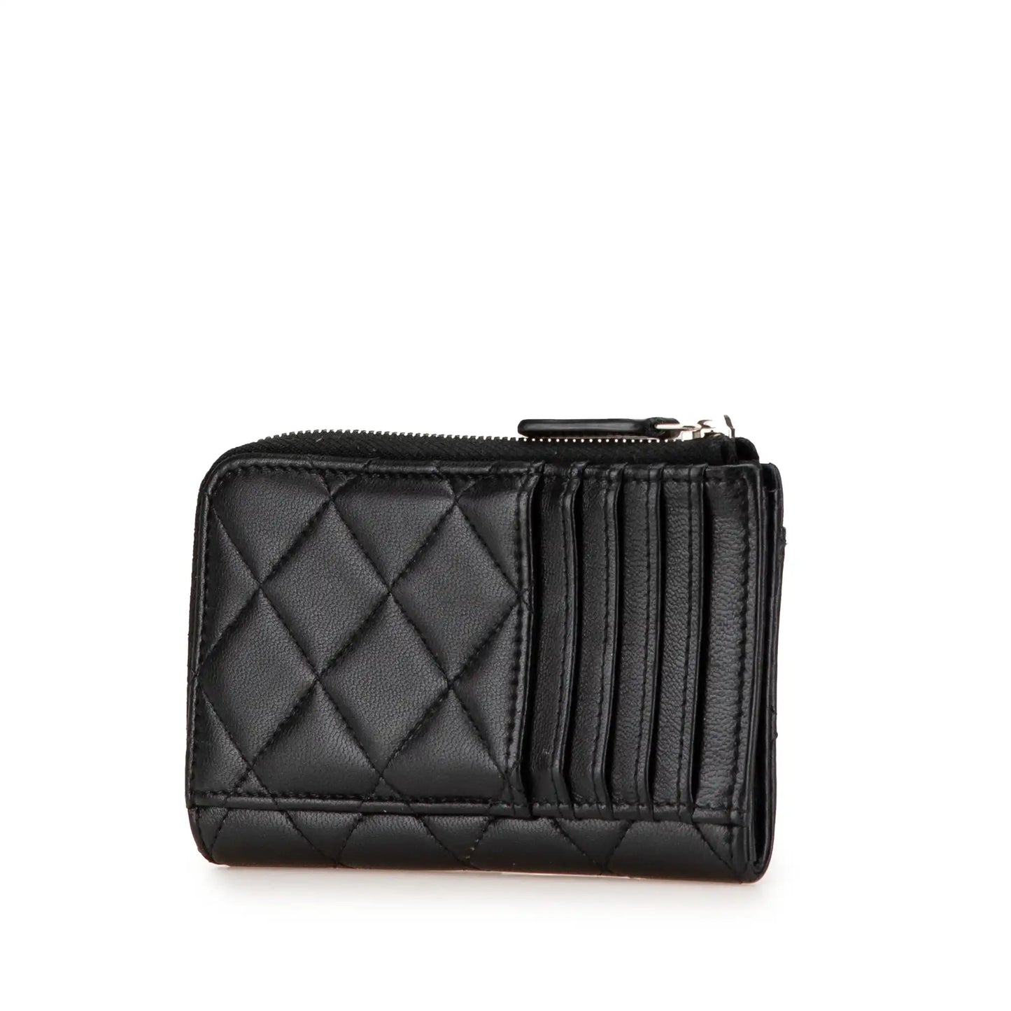 Chanel CC Quilted Lambskin Coin and Card Case