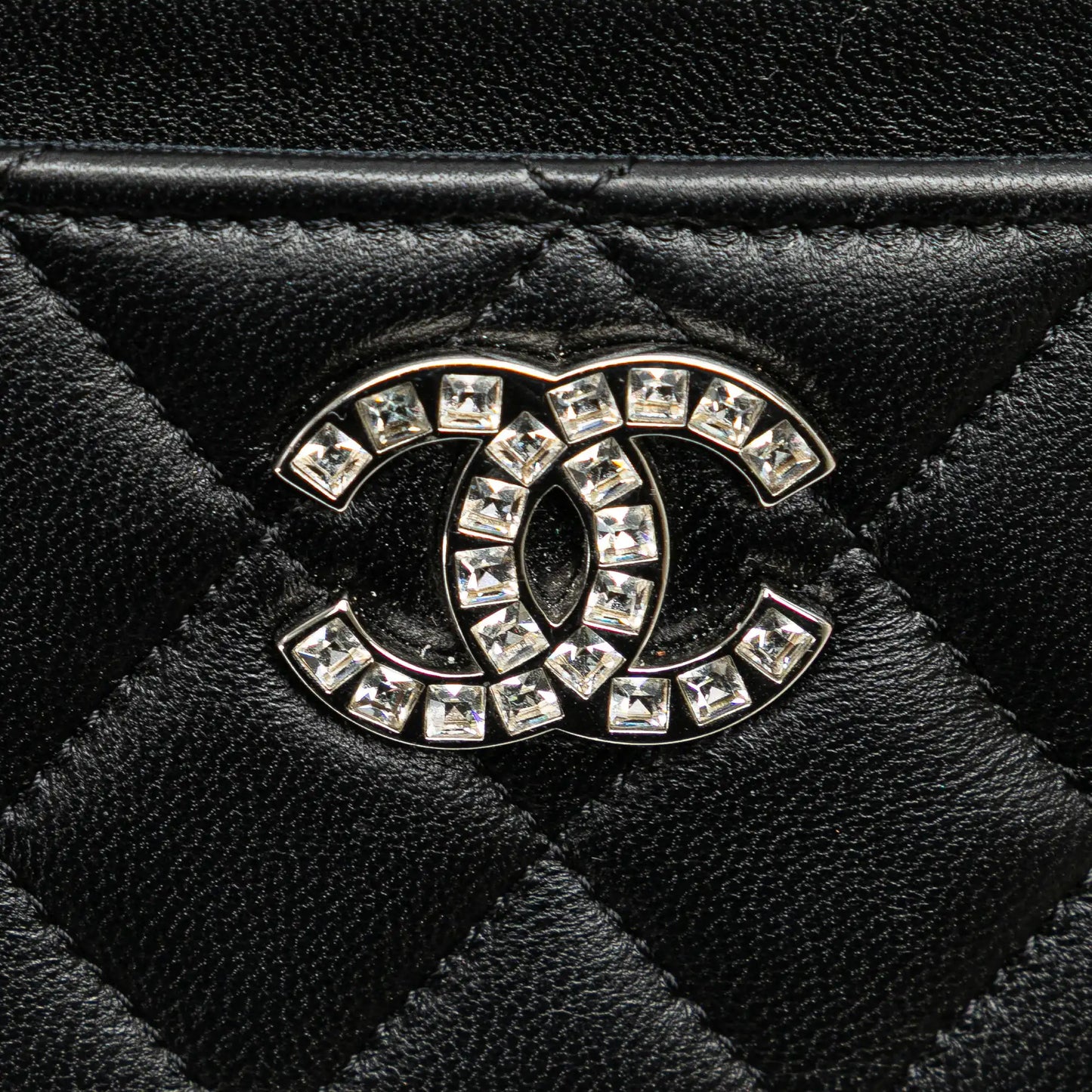 Chanel CC Quilted Lambskin Coin and Card Case