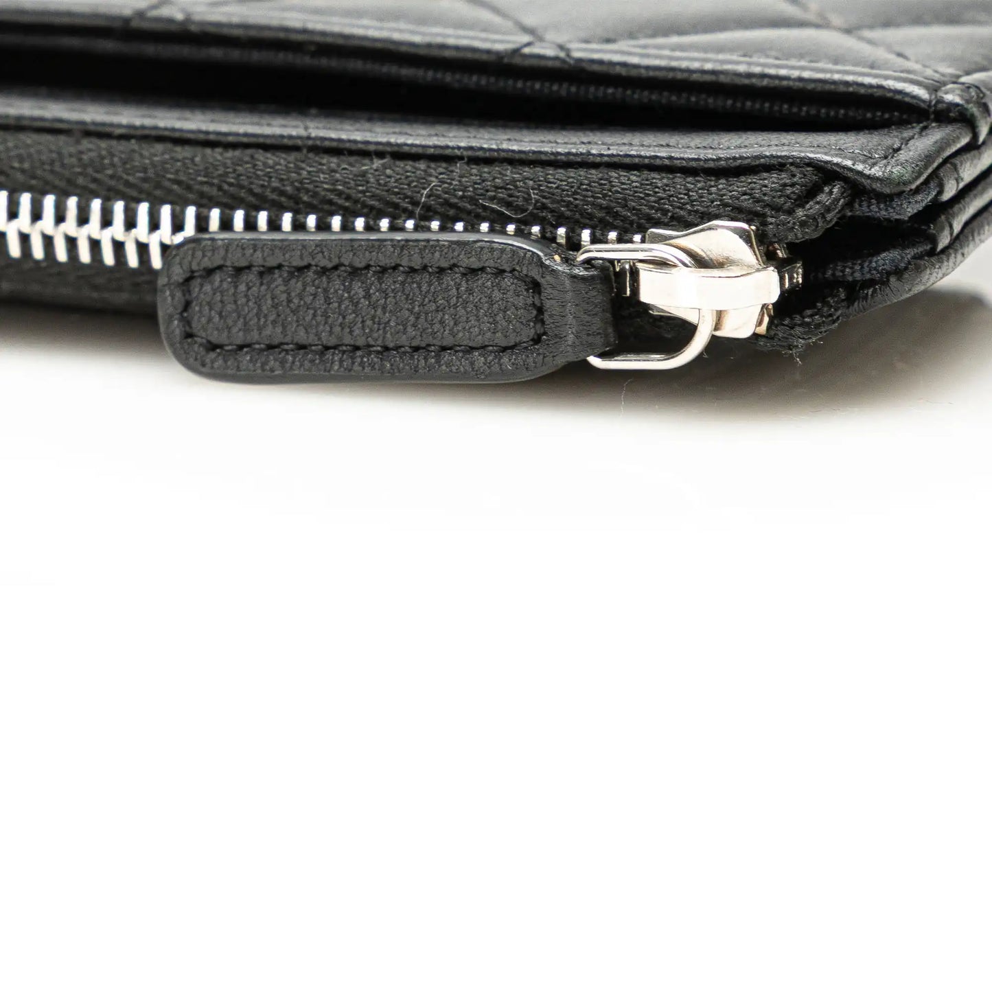 Chanel CC Quilted Lambskin Coin and Card Case