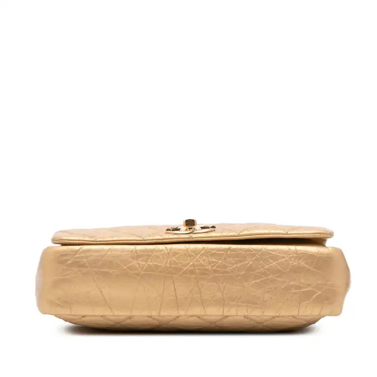 Chanel Medium Quilted Aged Calfskin Pondichery Flap