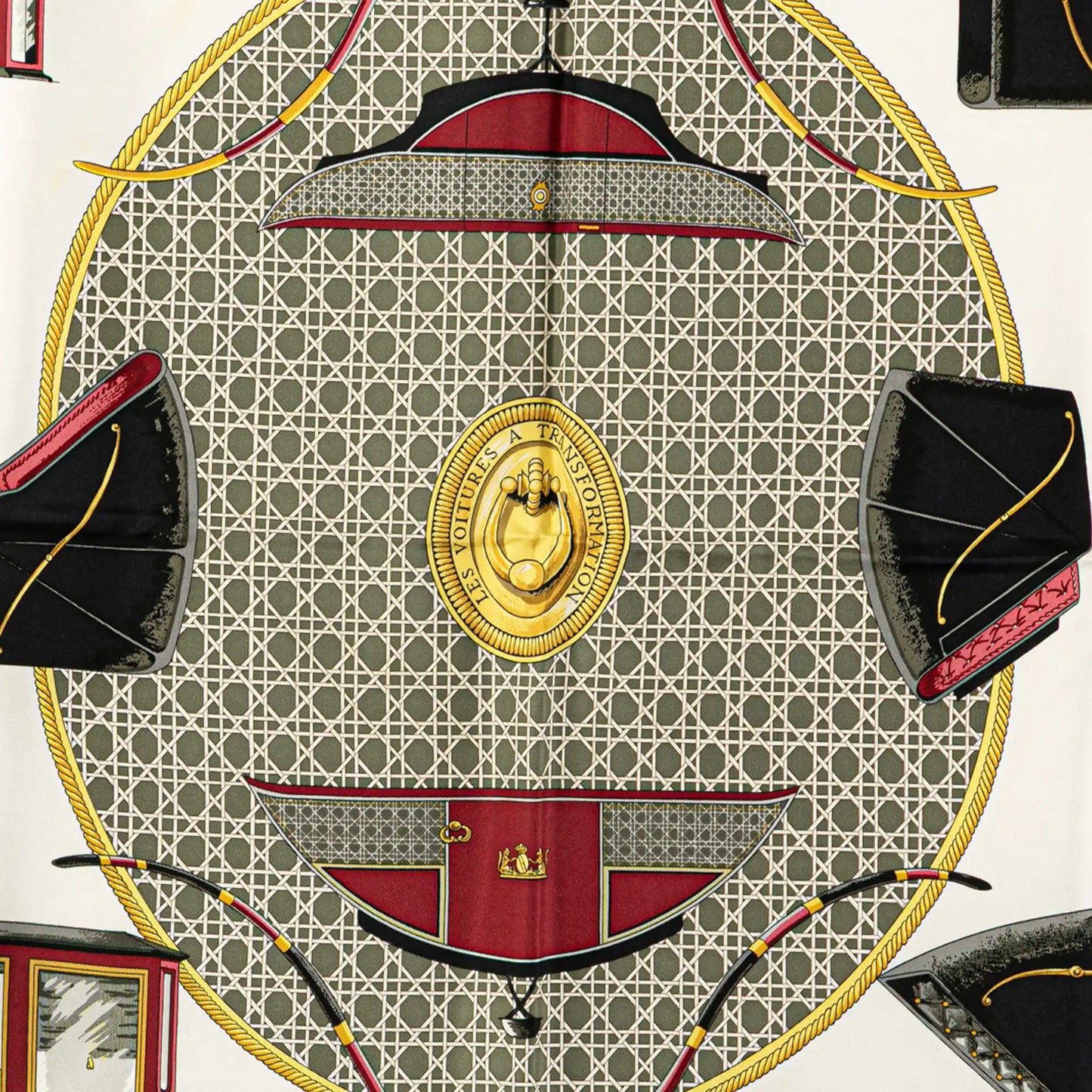 Hermès Les Voitures a Transformation Silk Scarf