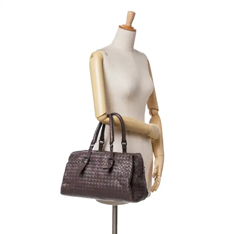 Bottega Veneta Nappa Intrecciato Boston Bag