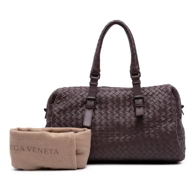 Bottega Veneta Nappa Intrecciato Boston Bag