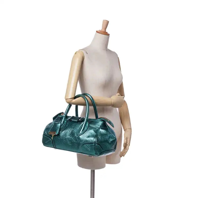 Burberry Metallic Calfskin Blaze Handbag