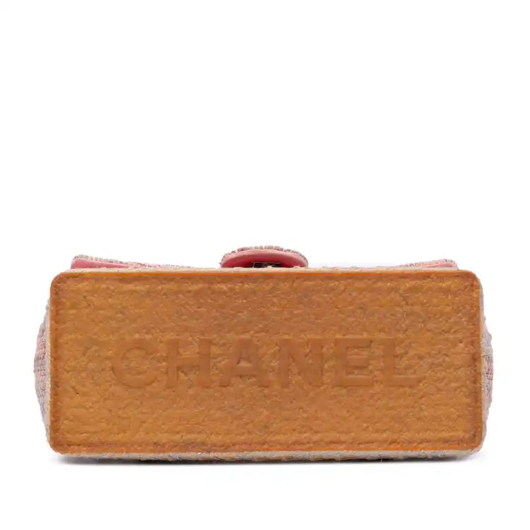 Chanel Quilted Cotton and Jute Espadrille Chain Flap