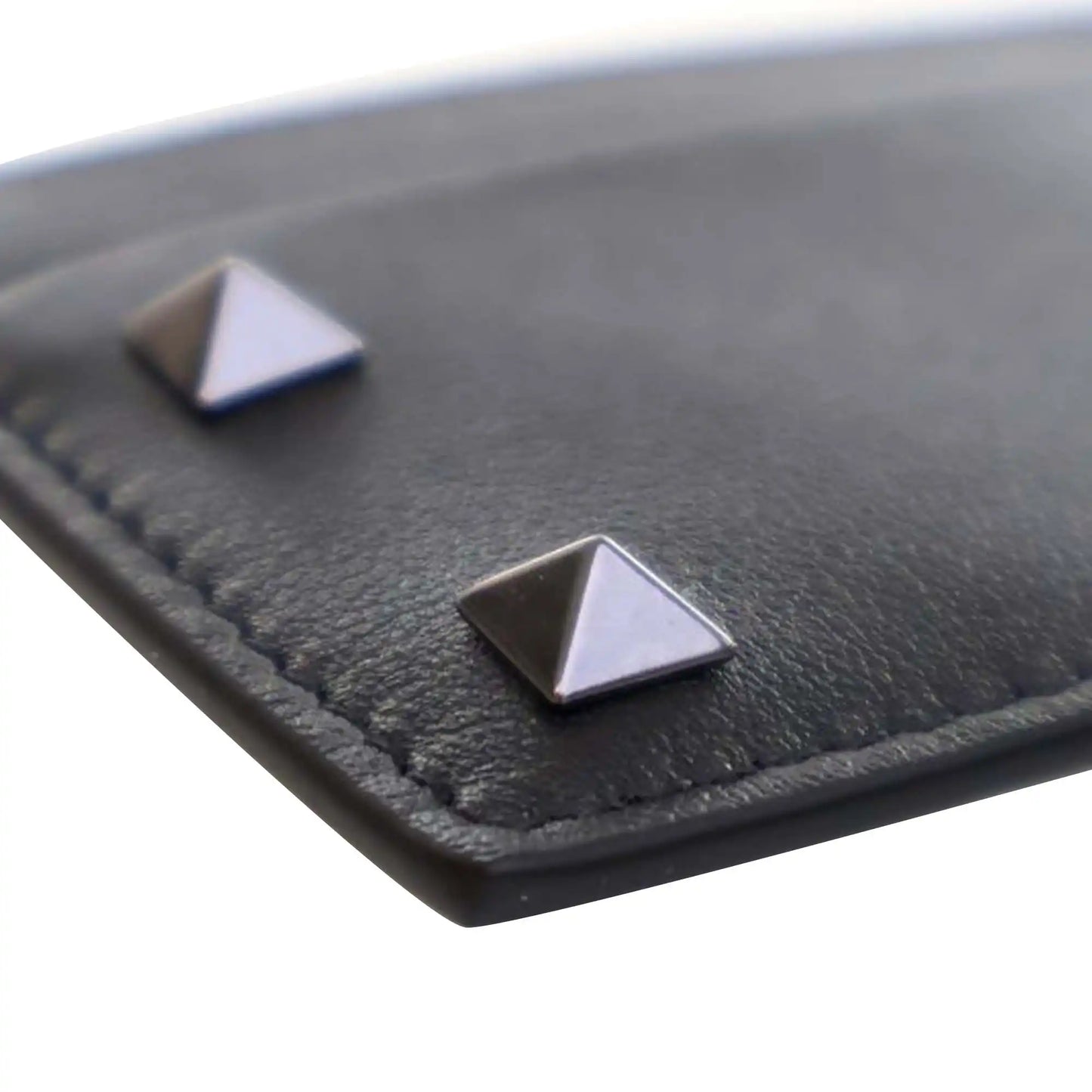 Valentino Leather Rockstud Card Holder