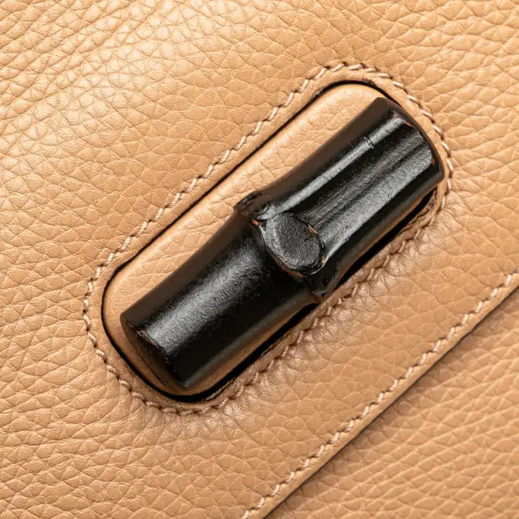 Gucci Small Leather Bamboo Daily Satchel