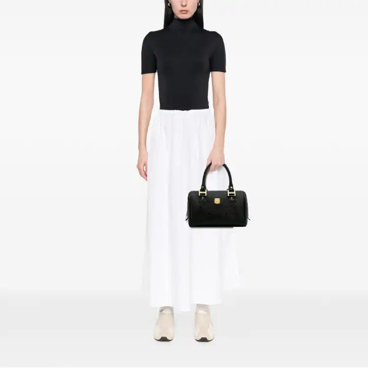 MCM Visetos Nylon Boston Bag