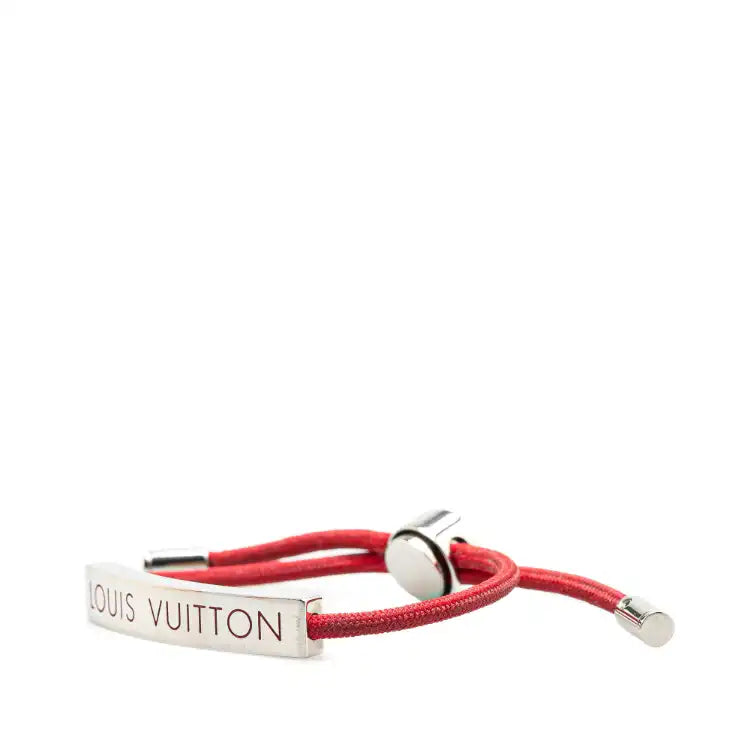 Louis Vuitton Stainless Steel and Nylon LV Space Bracelet