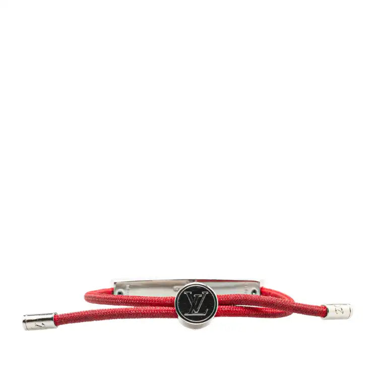 Louis Vuitton Stainless Steel and Nylon LV Space Bracelet