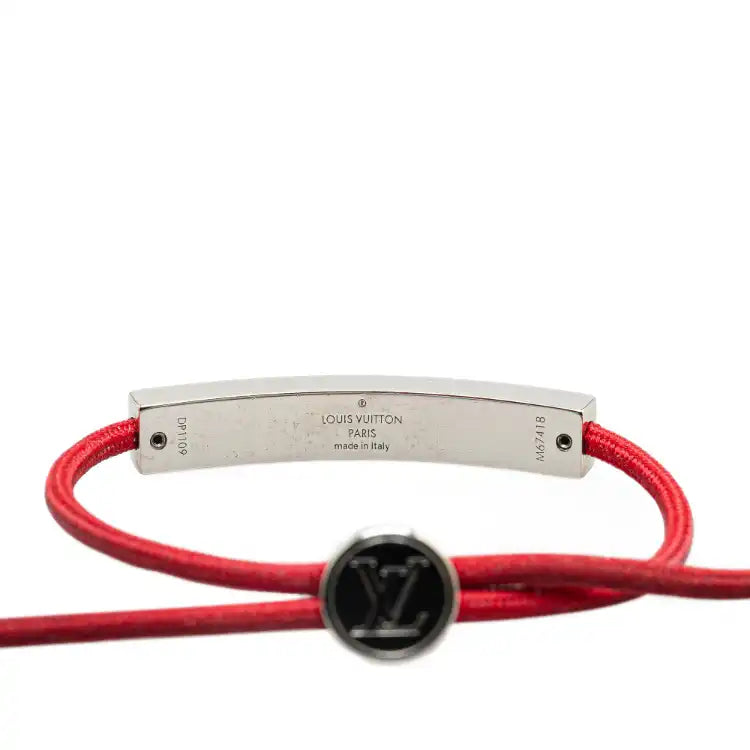 Louis Vuitton Stainless Steel and Nylon LV Space Bracelet