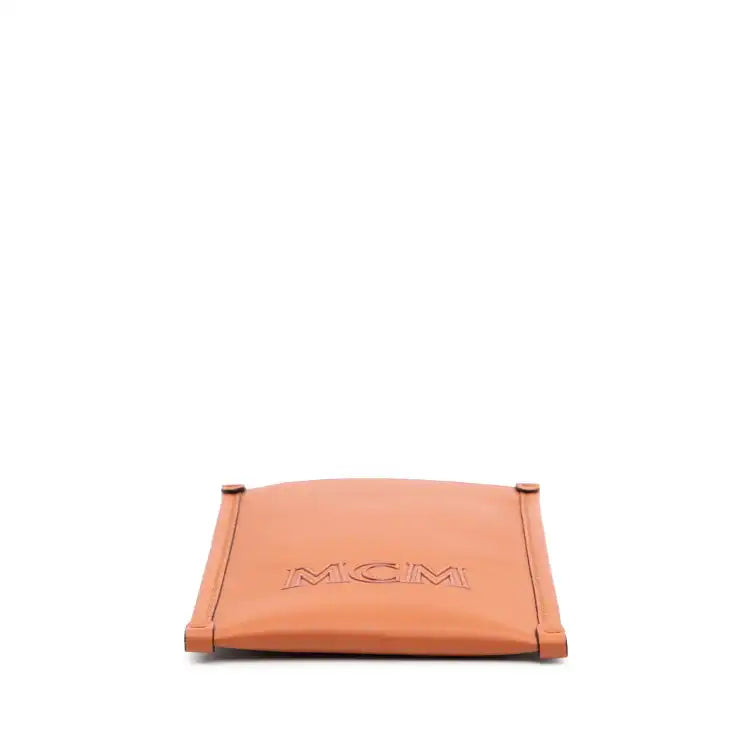 MCM Spanish Calfskin Embossed Logo Aren Lanyard Phone Case
