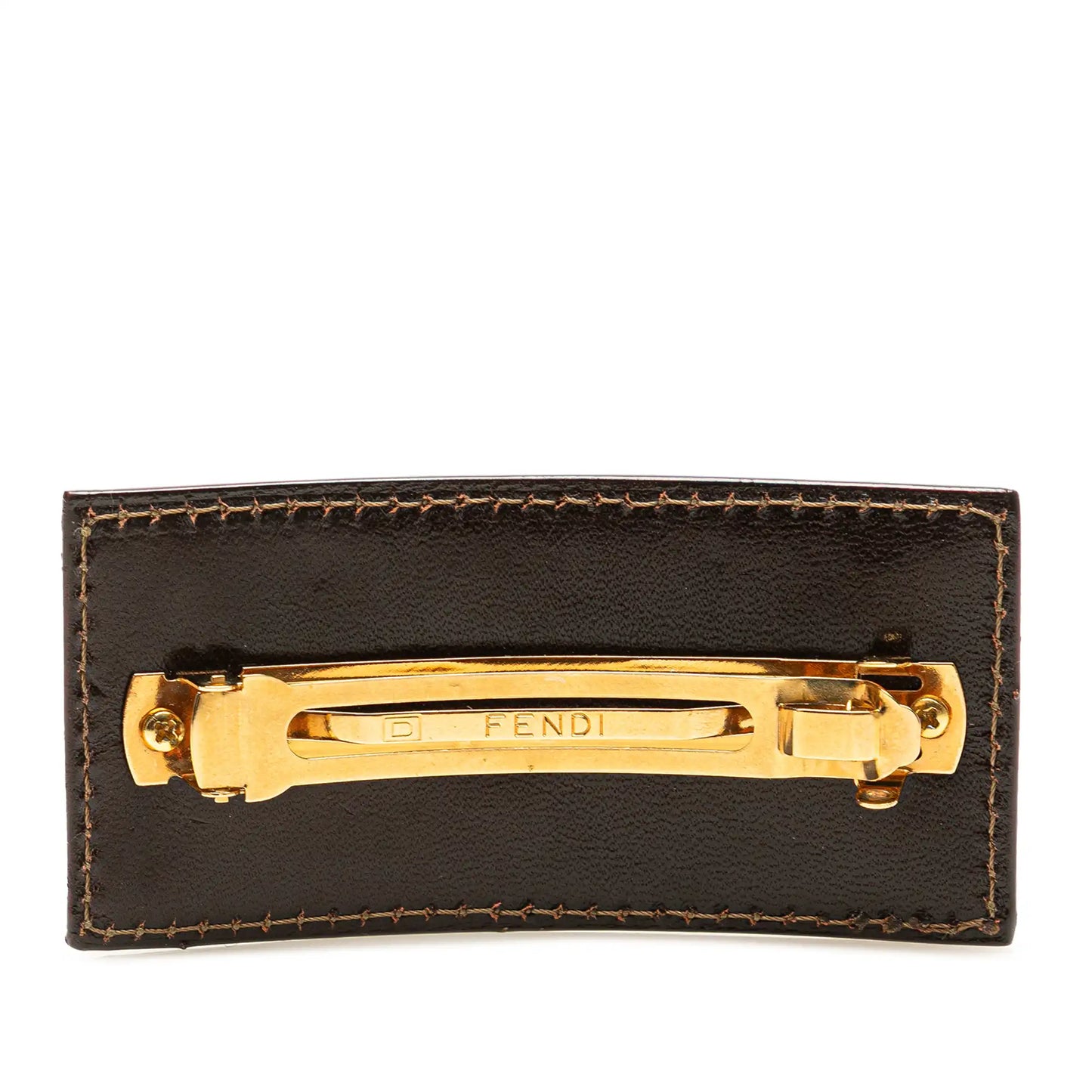 Fendi Zucca Canvas Barrette Hair Clip