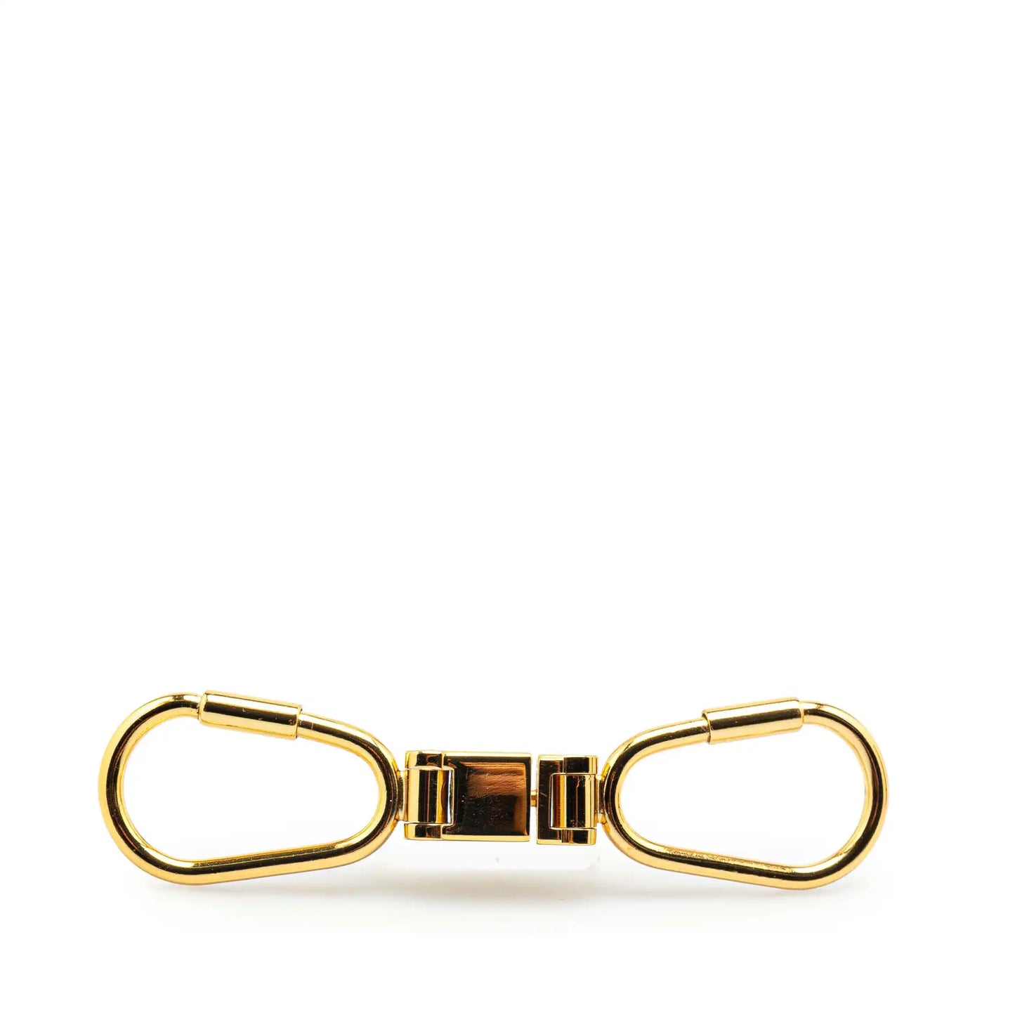 Gucci Gold Plated Interlocking G Web Key Chain