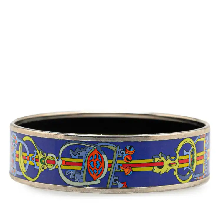 Hermès Wide Cloissone Enamel Bangle 65