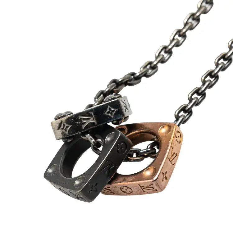 Louis Vuitton Stainless Steel Monogram Bold Necklace