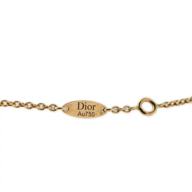 Dior 18K Yellow Gold Diamond and Turquoise Rose des Vents Necklace