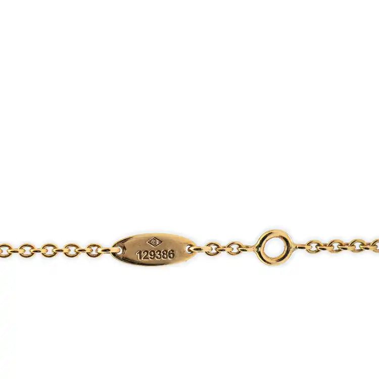 Dior 18K Yellow Gold Diamond and Turquoise Rose des Vents Necklace