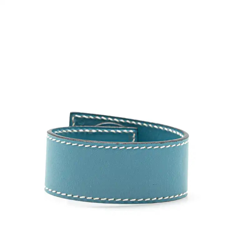 Hermès Sellier Leather Dalvy Wrap Bracelet
