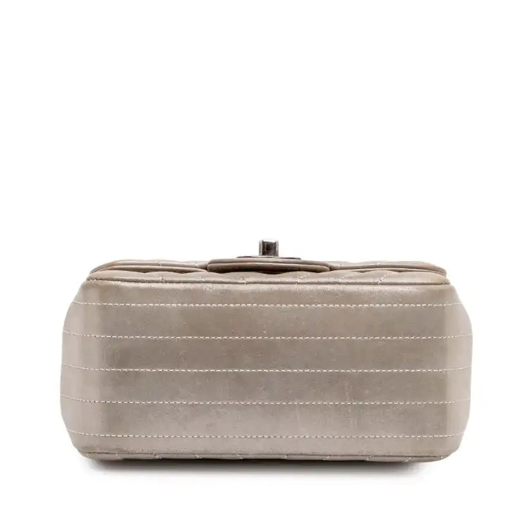 Chanel Mini Square Classic Chevron Iridescent Lambskin Single Flap