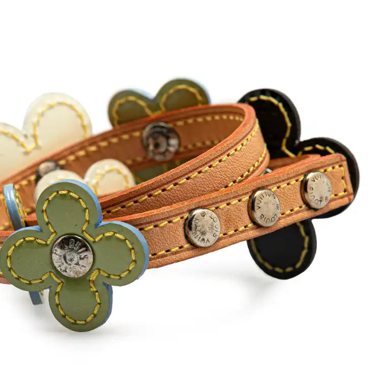 Louis Vuitton Vachetta Vernis Fleur Convertible Wrap Bracelet