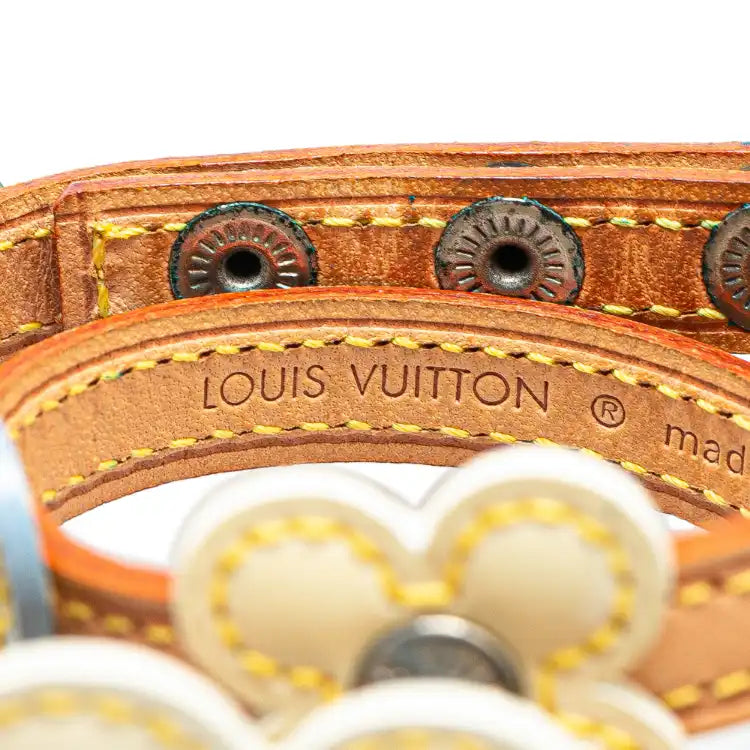 Louis Vuitton Vachetta Vernis Fleur Convertible Wrap Bracelet