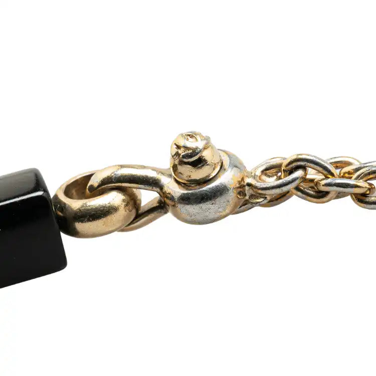 Chanel Gold Plated Resin Crystal Lipstick CC Bracelet