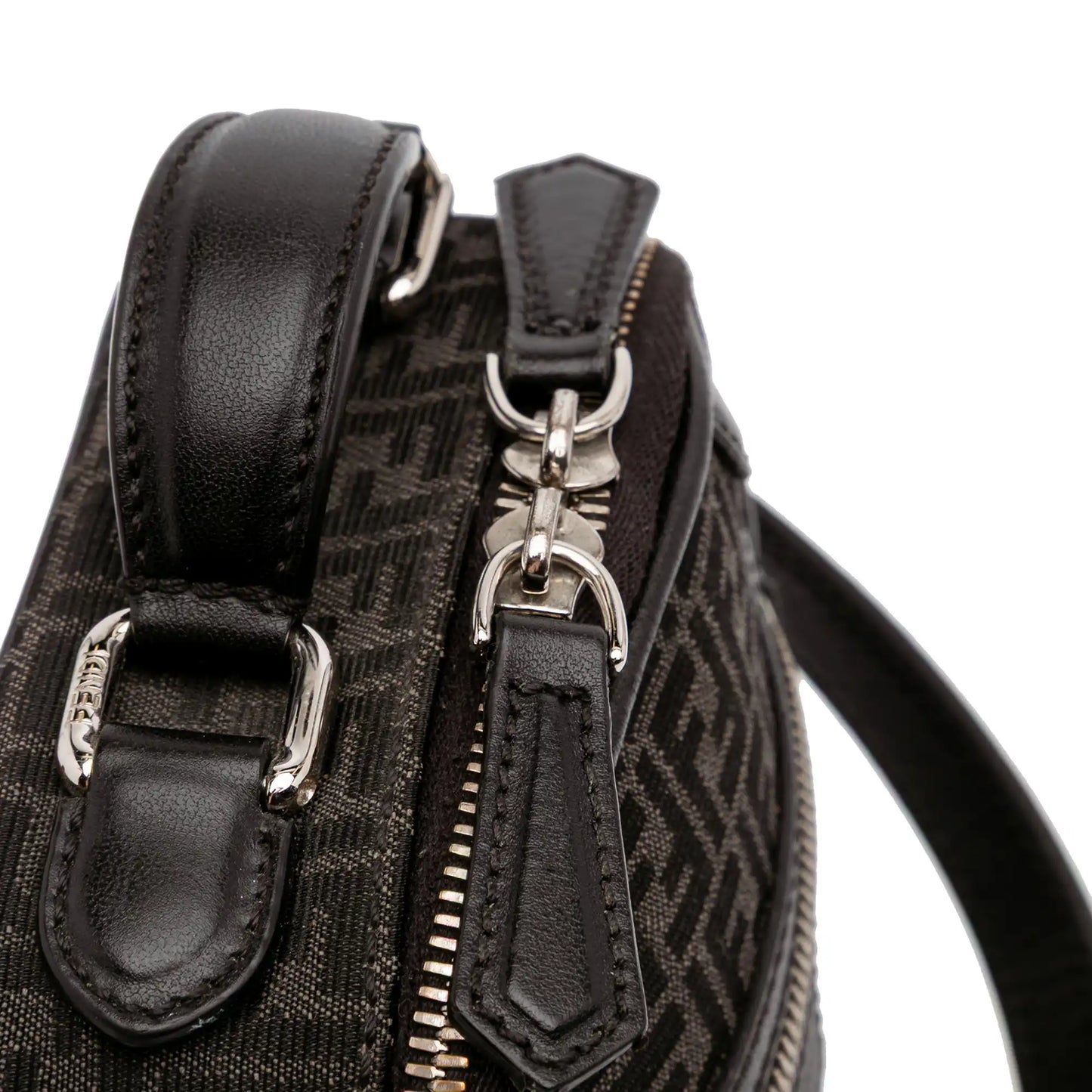 Fendi Mini Zucchino Recycled Jacquard Trolley Satchel