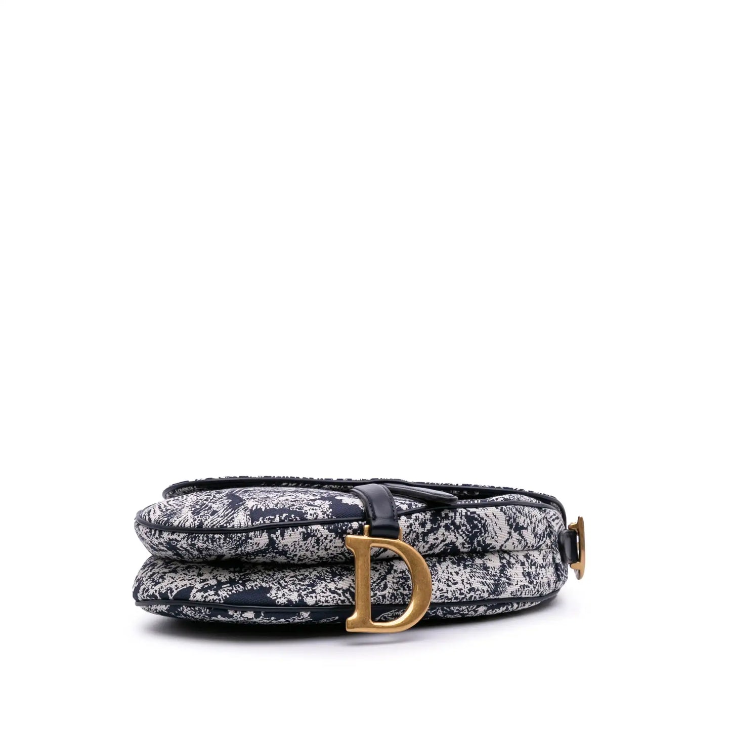 Dior Canvas Reverse Embroidered Toile De Jouy Saddle Bag