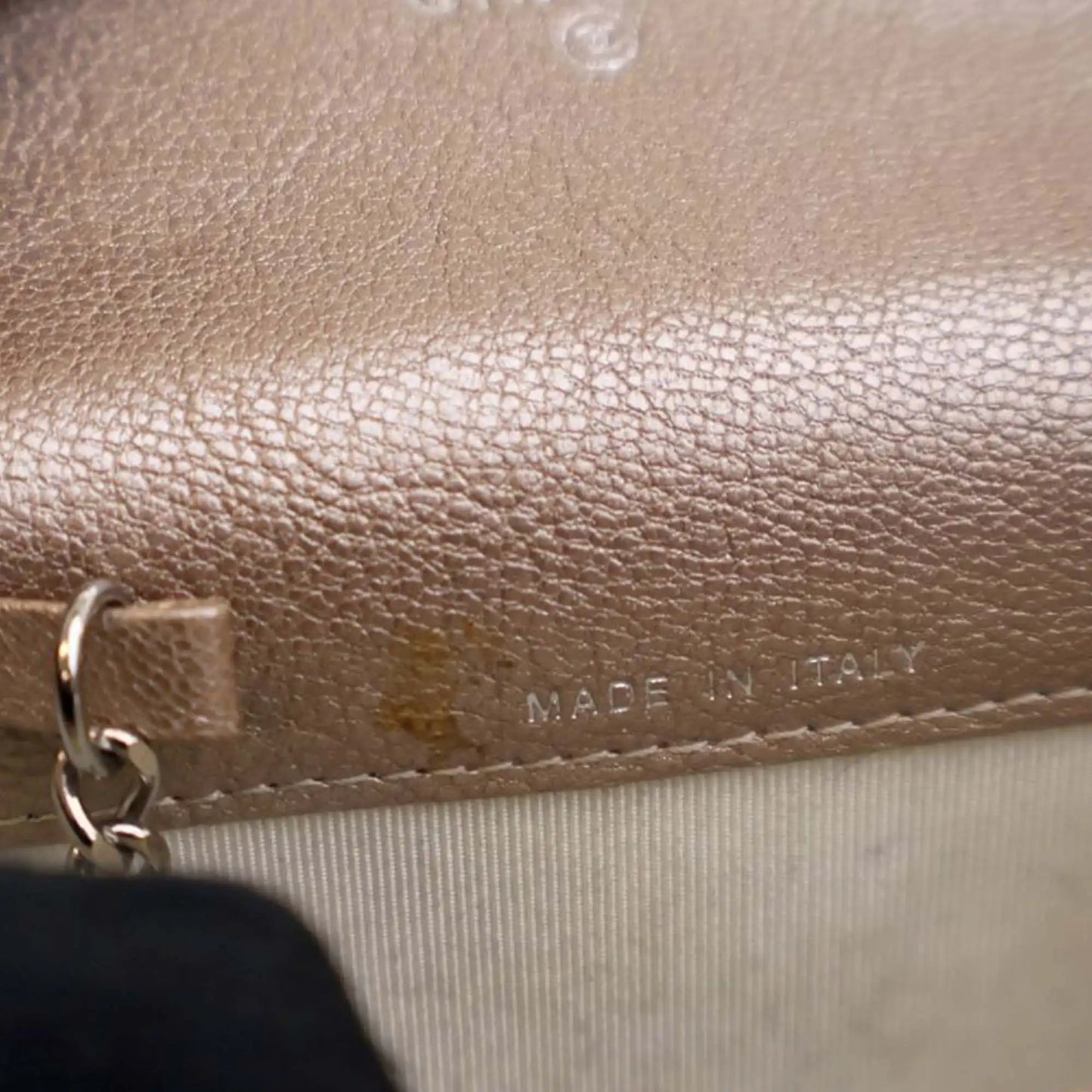 Chanel Metallic Calfskin Diamond Stitch Card Holder