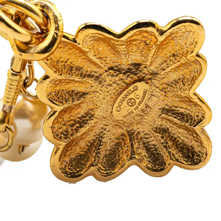 Chanel Gold Plated Faux Pearl Necklace