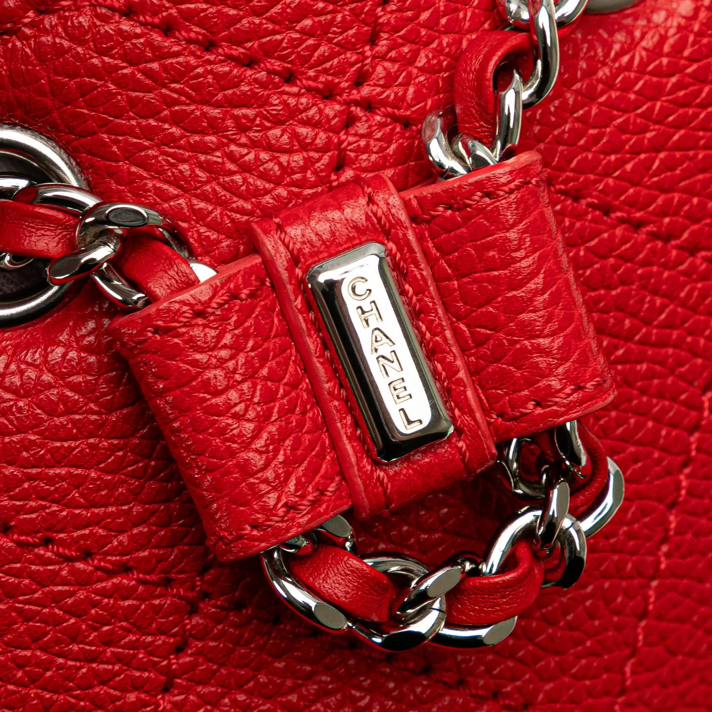 Chanel CC Quilted Caviar Drawstring Backpack