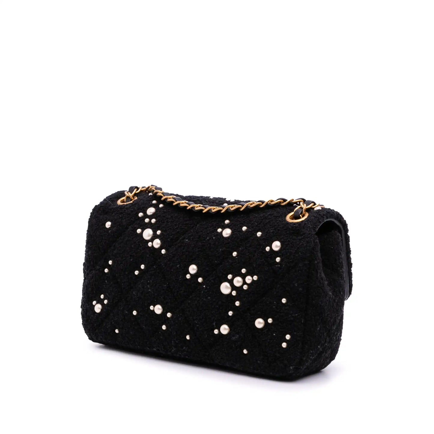 Chanel Small Tweed Pearl Cosmos Flap