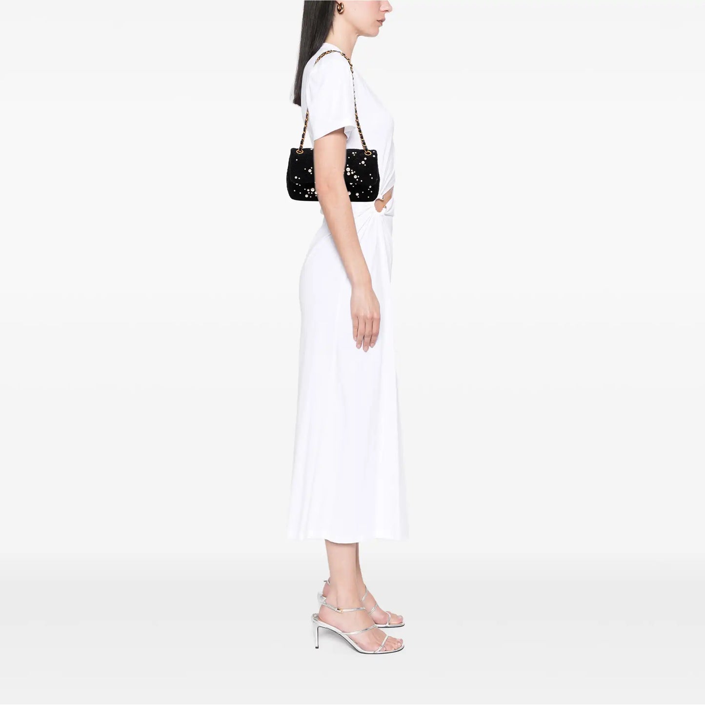 Chanel Small Tweed Pearl Cosmos Flap