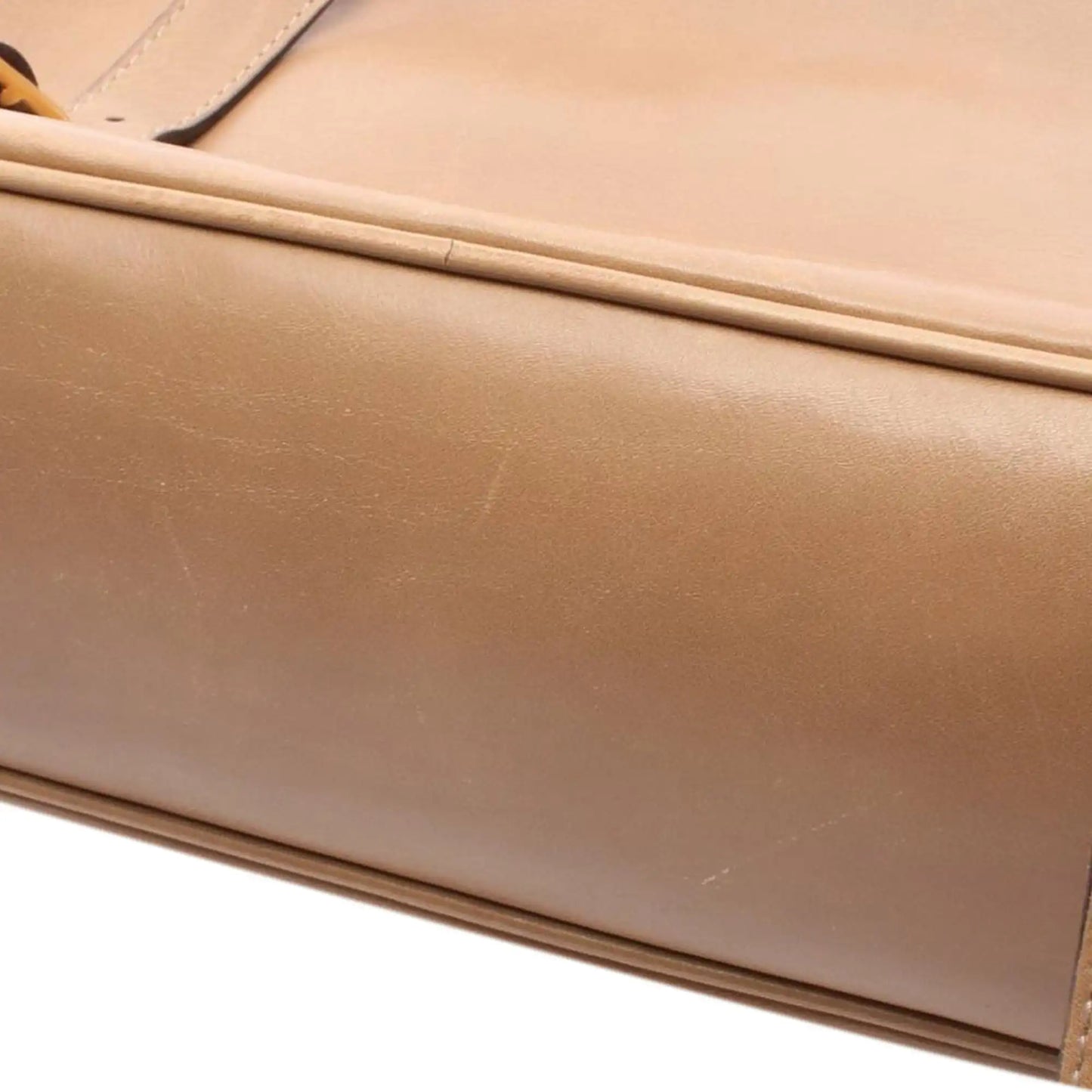 Gucci Leather Bamboo Drawstring Backpack