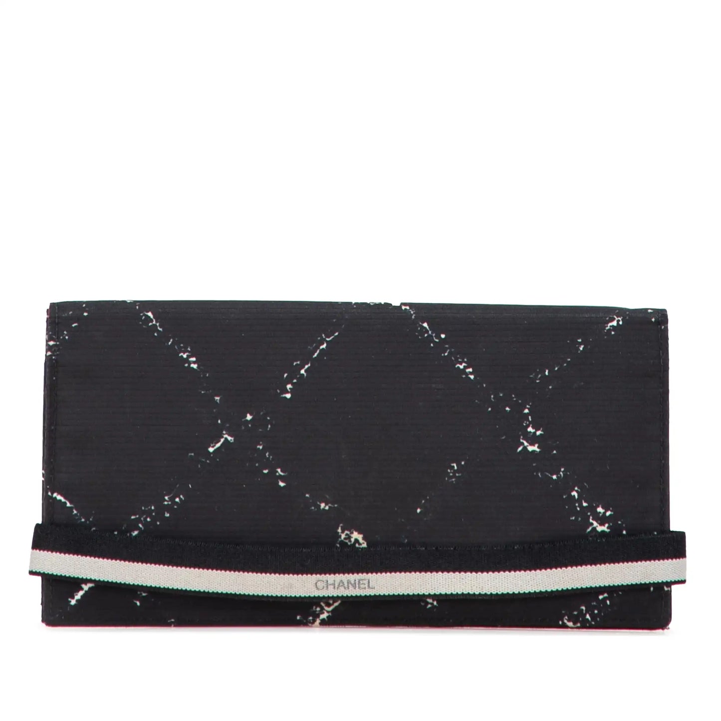 Chanel Old Travel Line Nylon Bifold Long Wallet