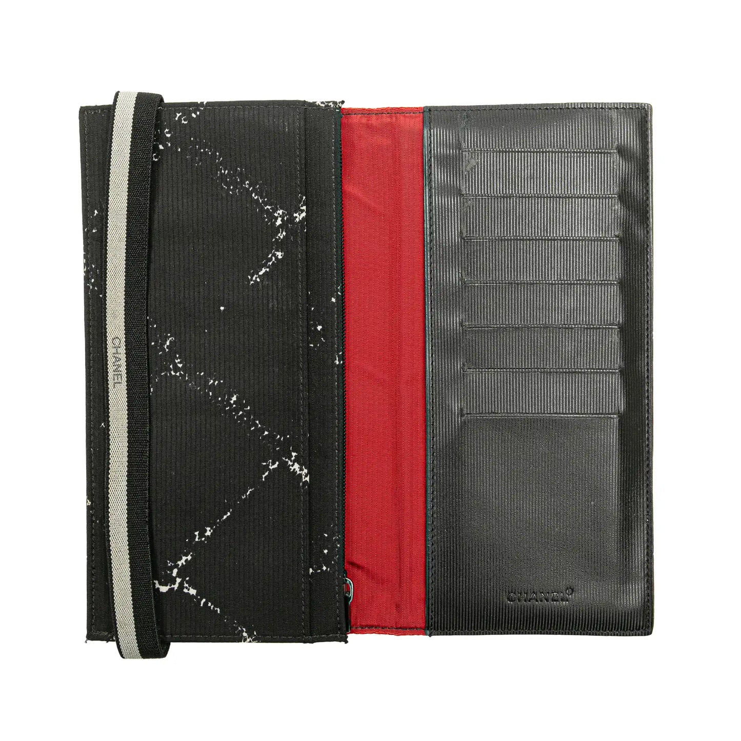 Chanel Old Travel Line Nylon Bifold Long Wallet