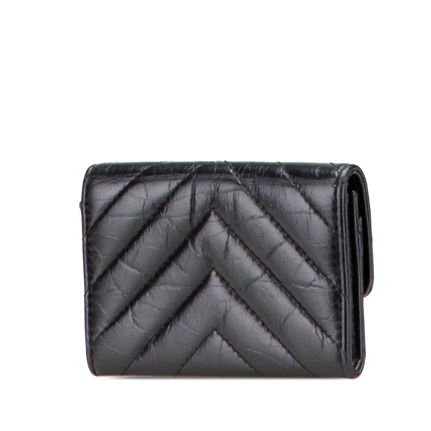 Chanel Reissue Chevron Quilted Aged Calfskin Card Holder Wallet