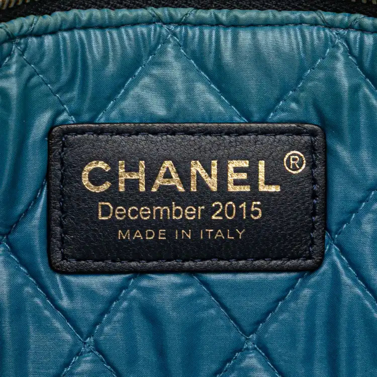 Chanel Large Lambskin Colorblock Patchwork O Case